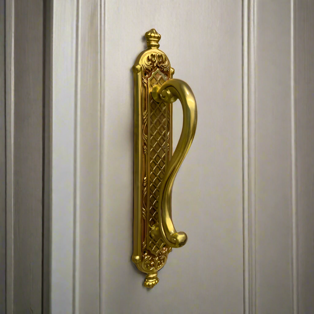 Main Door Handle Antique Gold