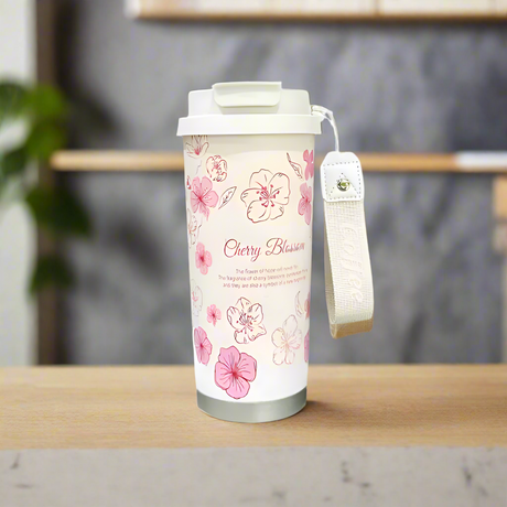 High-End Lily Flower Design Double Wall Vacuum Tumbler 500ml