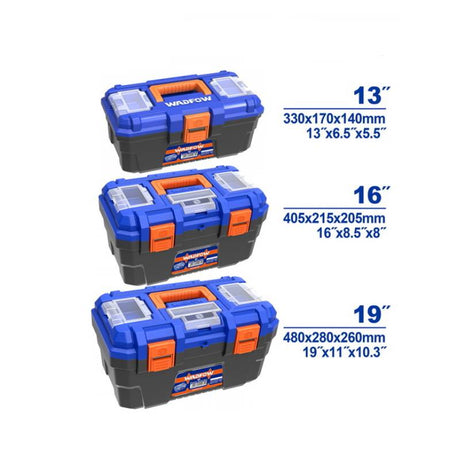 Wadfow 3 PCs Plastic Tool Boxes Set