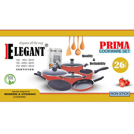 Non Stick Prima 26pcs Cookware Set Red