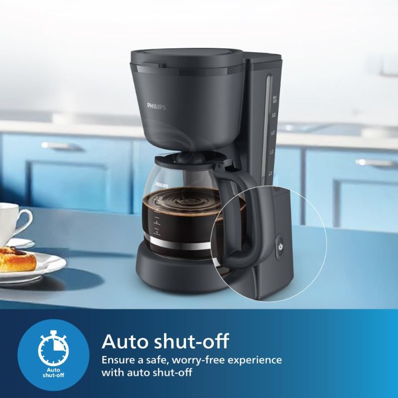 Philips Drip Coffee Maker 1000W Black