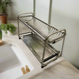 Plate Rack Stainless Steel Two Layer