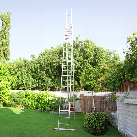 Aluminium Industrial Ladder 3*20 Stpes (3*6Mt) - A Type Premium