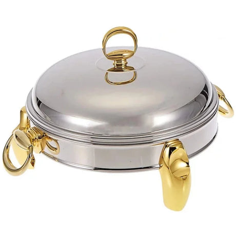 Stainless Steel Food Warmer Round 2.5L Gold