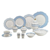 Dinner Set White & Blue (47pcs Set)