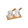 Salt Shaker Set with Wooden Handle