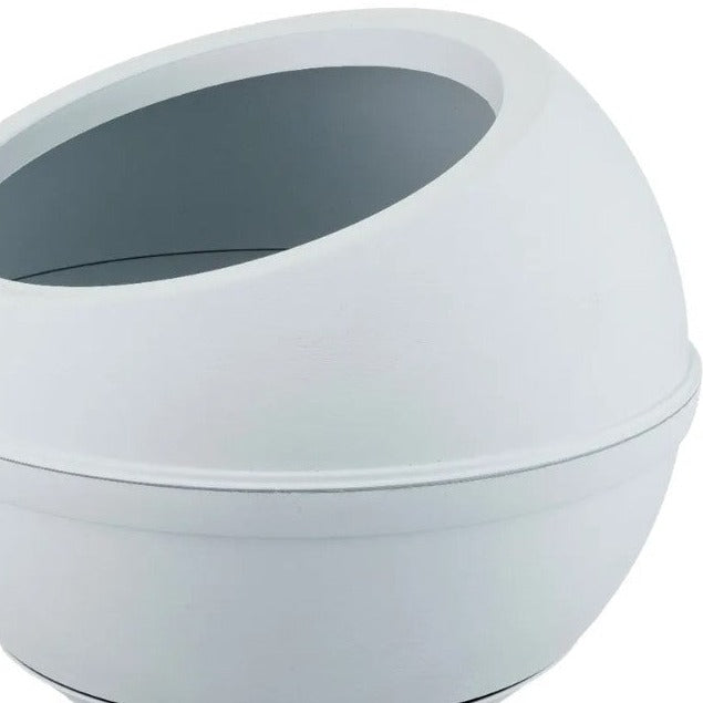 Sfera Planter With Clip-on Saucer White