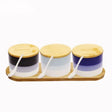 3pcs Jar Set With Wooden Tray