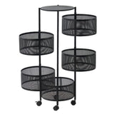 5 Tier Round Rotating Storage Trolley