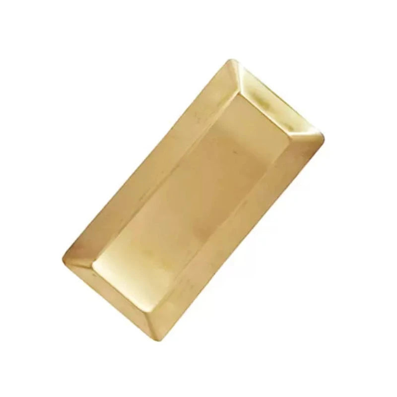 Stainless Steel Long Rectangle Tray Gold