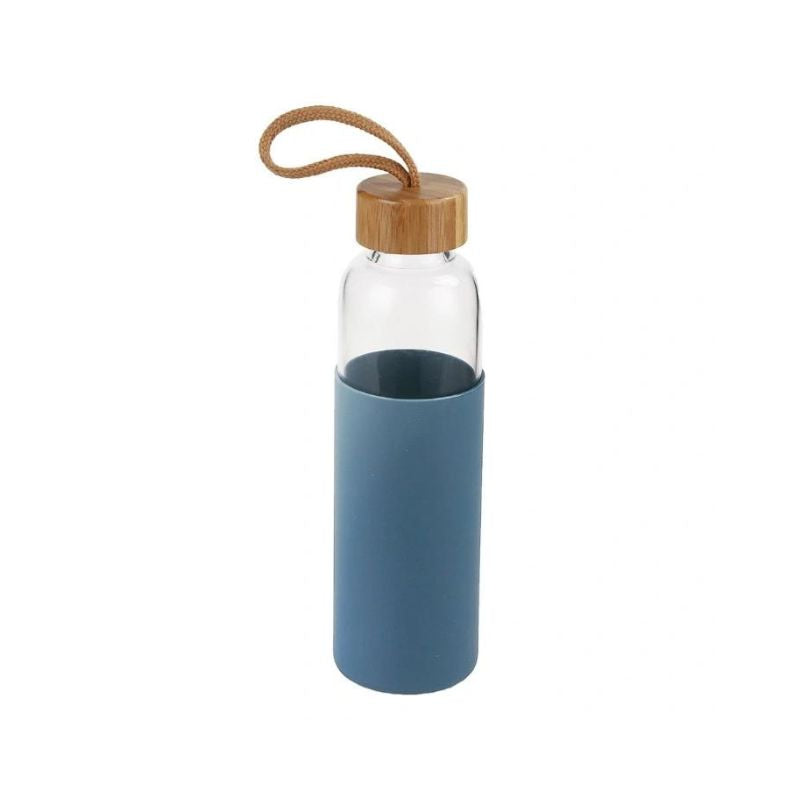 Silicone Sleeve Glass Water Bottle 500ml