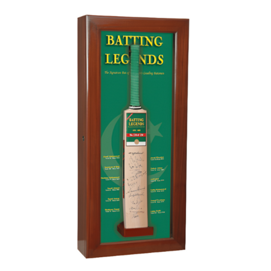 Batting Legends Cricket Memorabilia, with Wooden Frame