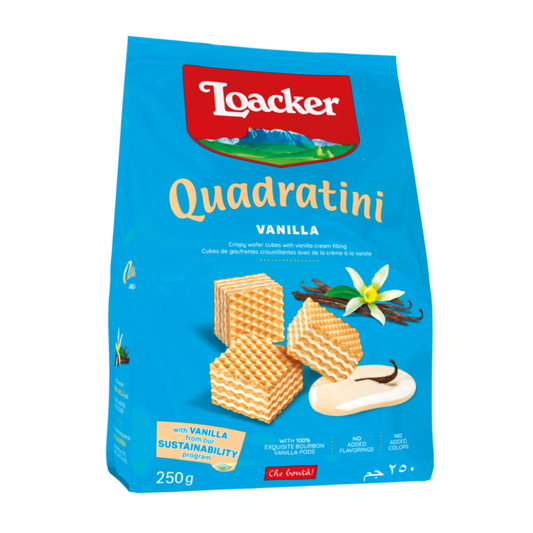 Loacker Quadratini Wafer Vanilla 250gm