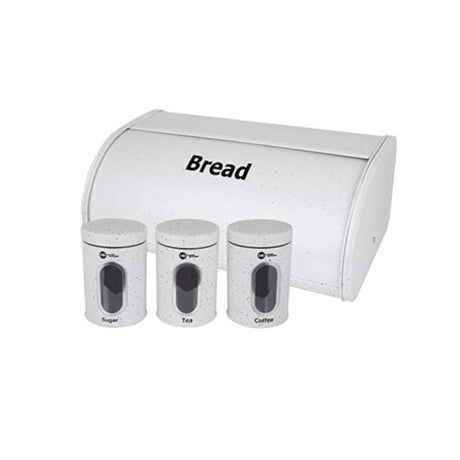 Stainless Steel Bread Box White