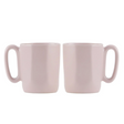 Two Ceramic Mugs With Handle 80 ml Fuori Pink