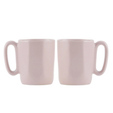 Two Ceramic Mugs With Handle 80 ml Fuori Pink