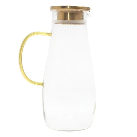 Glass Beverage Jug With Stainless Steel