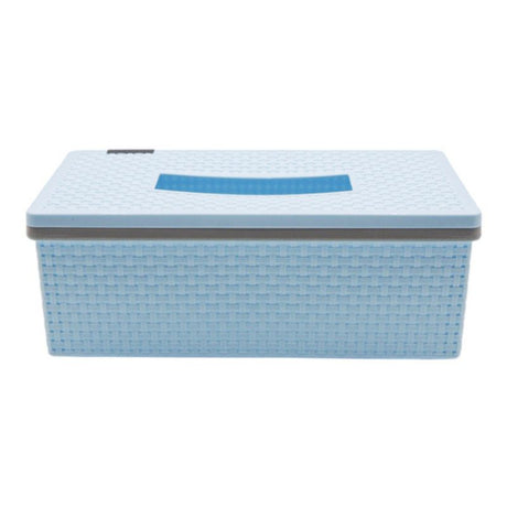 Plastic Tissue Box Blue