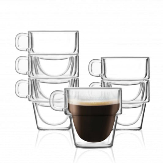 Set of 6 double wall glasses 150ml