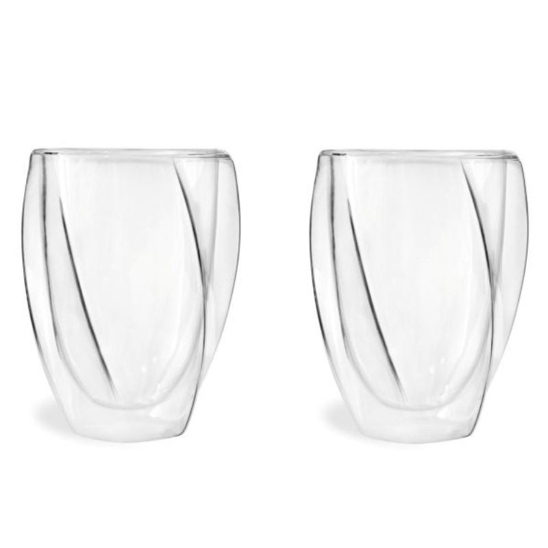 Set of 2 double wall glass 300ml