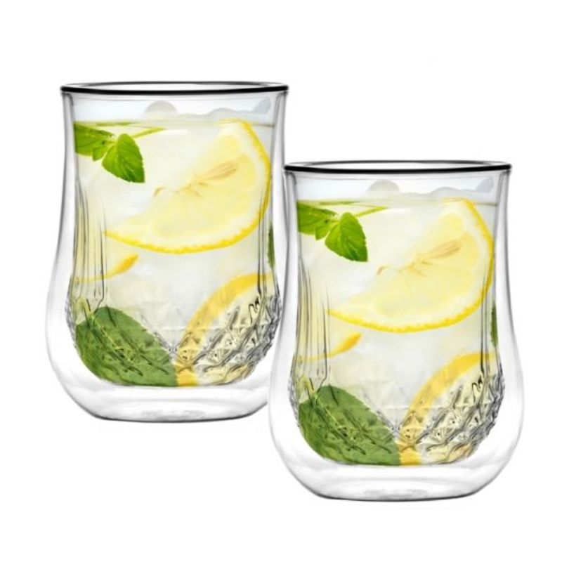 Set of 2 double wall glasses 300ml