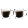 Set of 2 Double Wall espresso cups 80ml