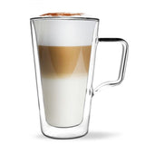 Set of 2 double wall latte glasses 350ml