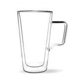 Set of 2 double wall latte glasses 350ml