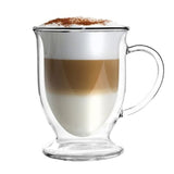 Set of 2 double wall latte glasses 250ml