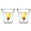 Set of 2 double wall martini glasses 155ml