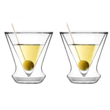 Set of 2 double wall martini glasses 155ml