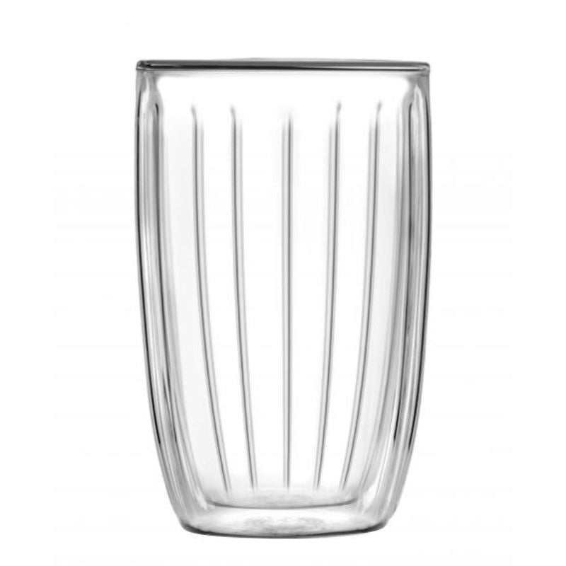 Set of 2 double wall high glasses 350ml