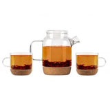 Set jug 800ml + 2 pcs of glasses with a cork stand 250ml