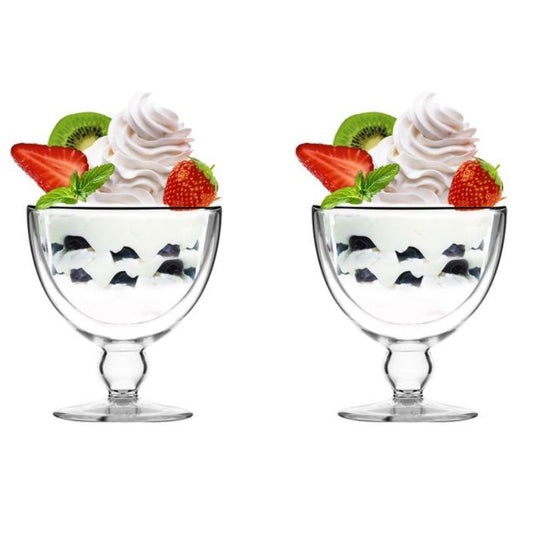 Set of 2 double wall dessert cups 250ml