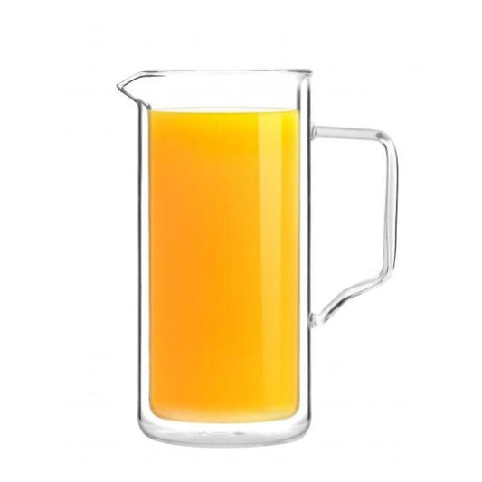 Double wall glass pitcher 1000ml