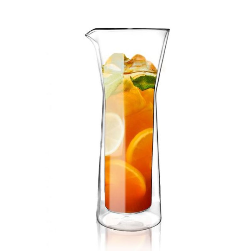 Double wall glass carafe 800ml