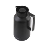 Thermos with glass inner 1L black