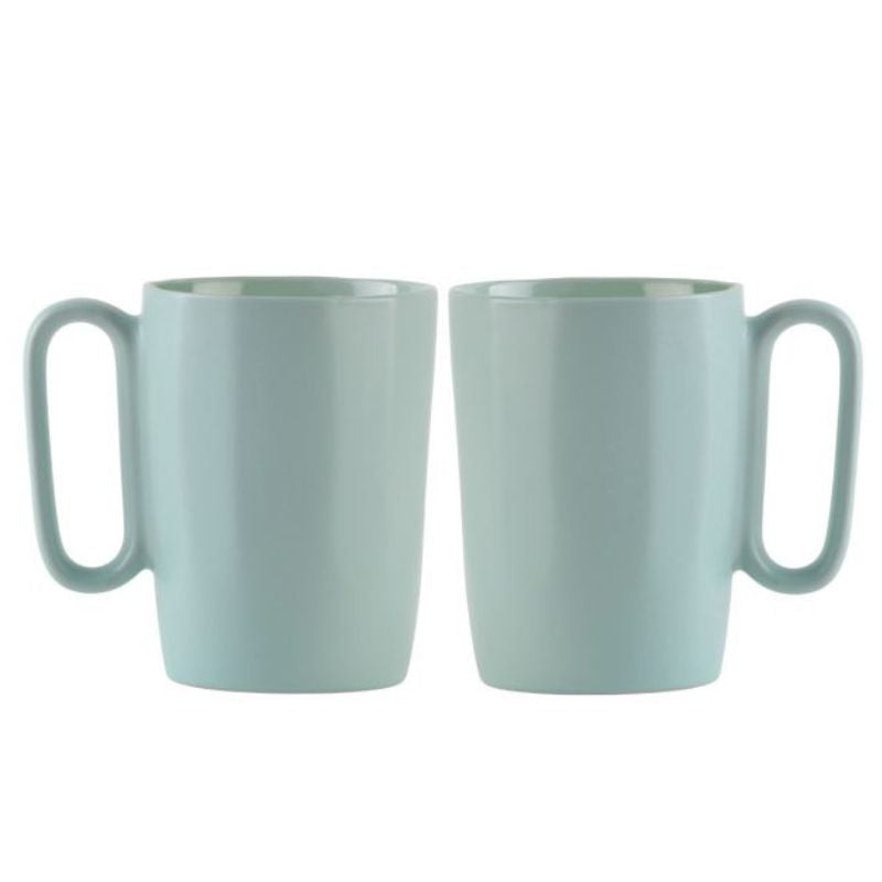 2 ceramic mugs with handle 250ml mint