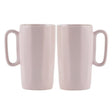 2 ceramic mugs with handle 330ml pink