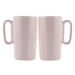 2 ceramic mugs with handle 330ml pink