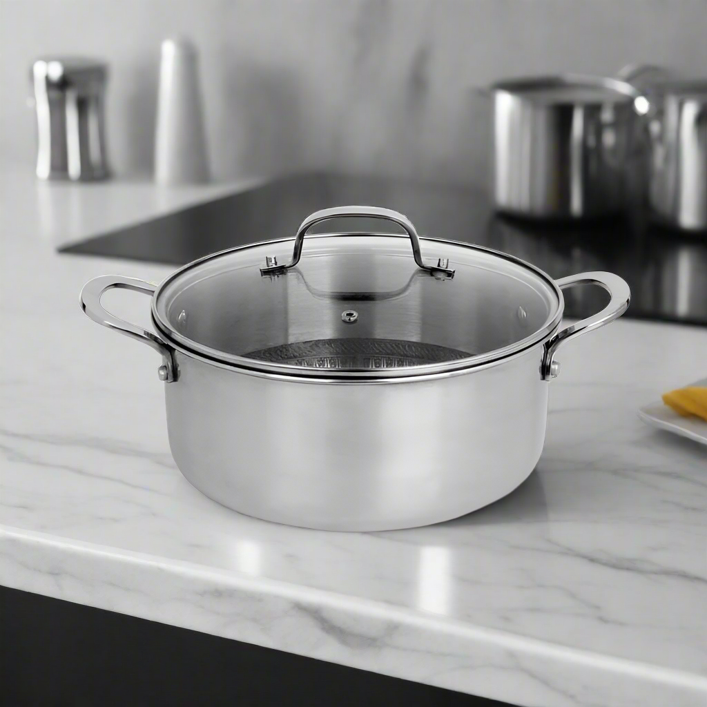 Stainless Steel 24 Cm Tri-Ply Casserole