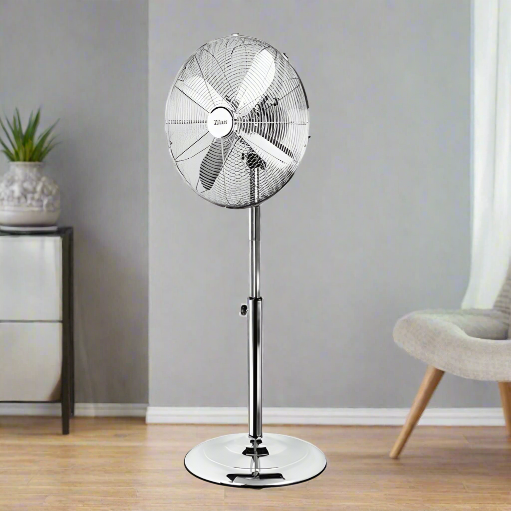 Stand Fan Silver