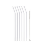 Set Of 6 Glass Straws With A Cleaning Brush