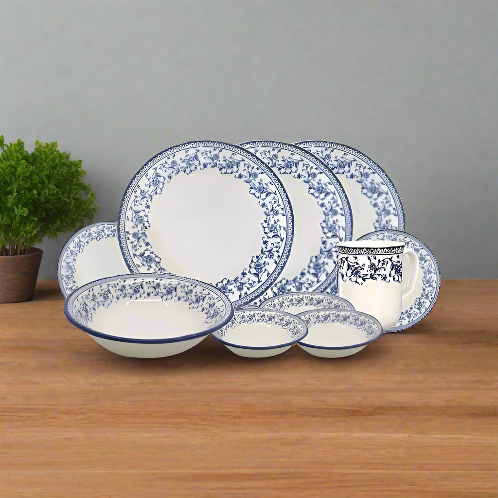 Aster Blue Ceramic Dinner Set 85pcs