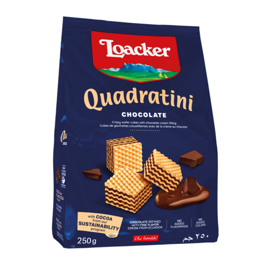 Loacker Quadratini Wafer Chocolate 250gm