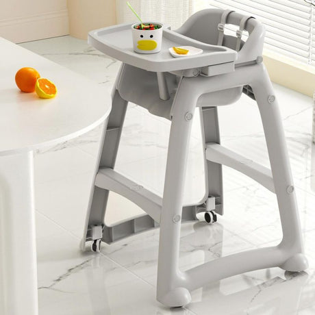 Baby Wheel Chair With Tray Grey Plastic