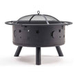 Metal Black Fire Pit Round Bowl