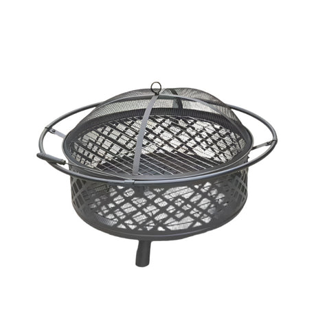 Metal Black Fire Pit Round Bowl