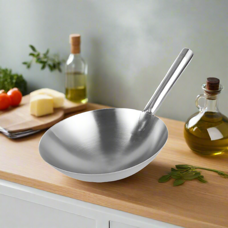 Stainless Steel No Coating Non-stick Wok 28cm