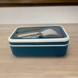 2 Compartment Insulated Lunch Box Blue